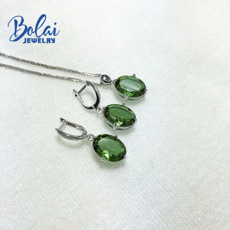 Bolai jewelry,Color Change zultanite Jewelry set 925 sterlings silver fine jewelry created gemstone for girl nice birthday gift