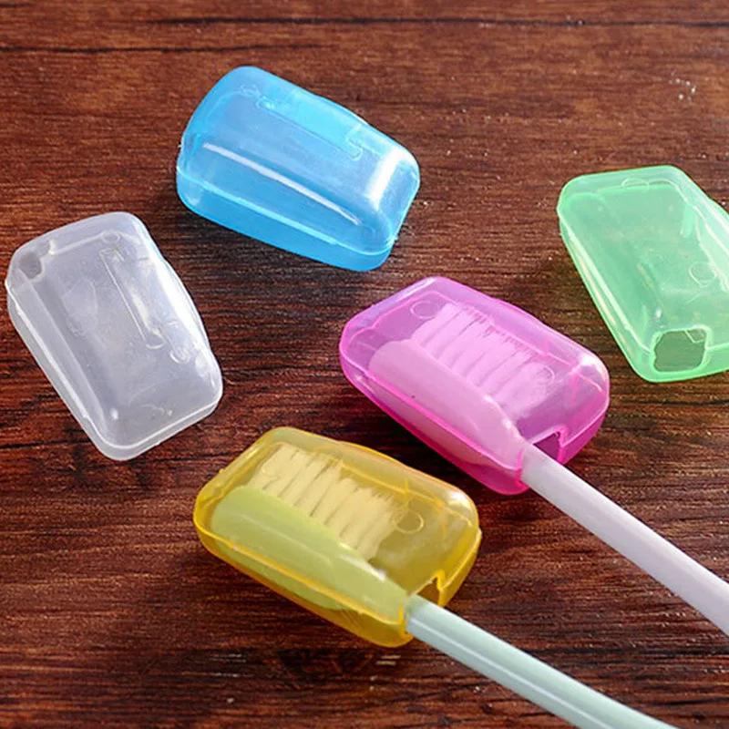 5Pcs Plastic Toothbrush Head Covers Protective Caps Germproof Toothbrush Cases Storage Box Bathroom Travel Accessories