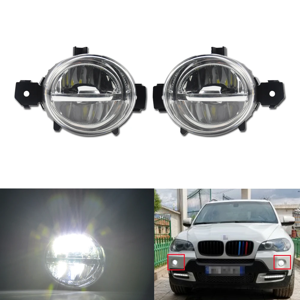 Enquêter antibrouillard LED haute puissance, position PTF, feux diurnes pour BMW bronchbery X5, E70, E70N, E81, E82, E83N, E84, E87, E87N, E88