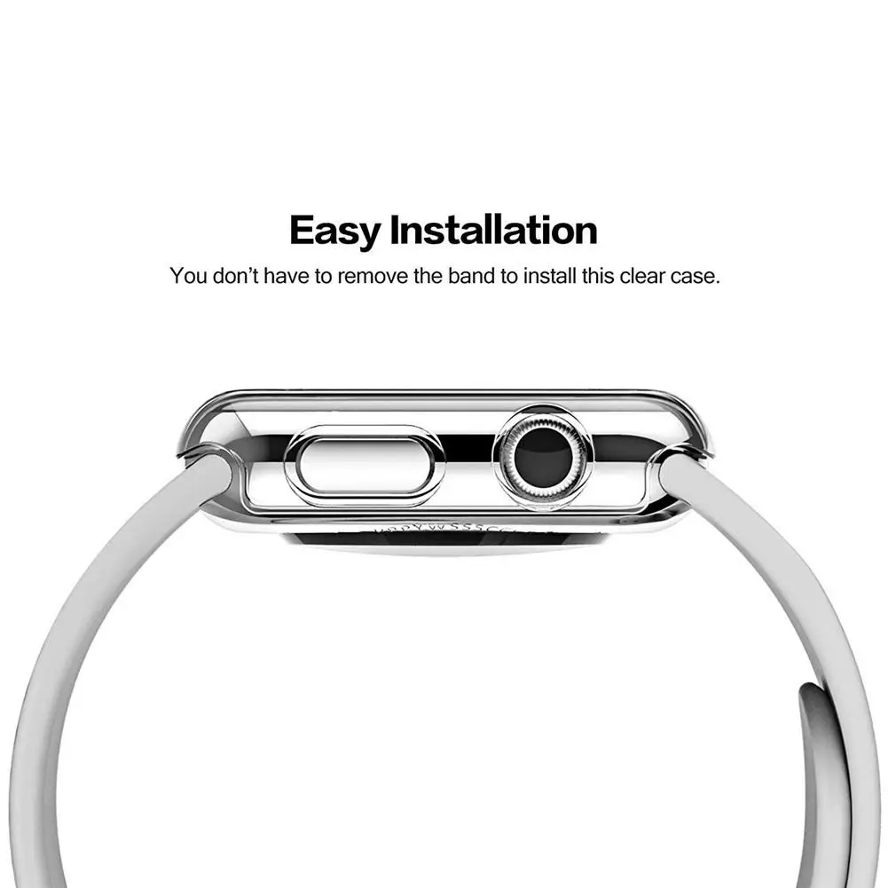 1 Chiếc Ốp Lưng Cứng Dành Cho Đồng Hồ Apple Bảo Vệ Điện Dành Cho Iwatch Full Cover Cực Rõ Ràng Khung 44Mm 40Mm