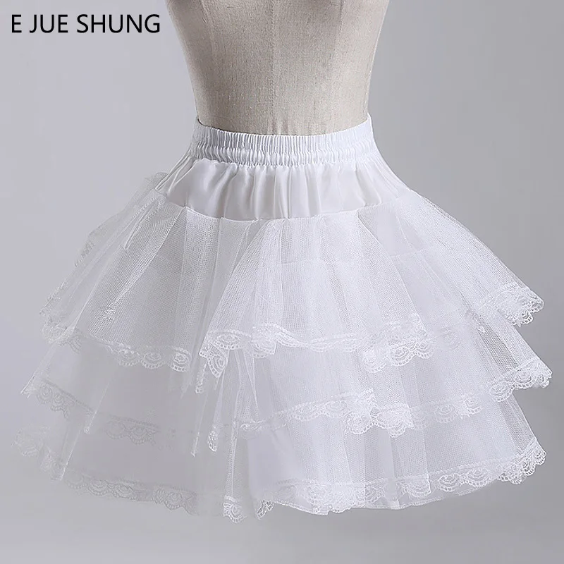 

E JUE SHUNG Girls Underskirt Short Dress Petticoat Lolita Petticoat Ballet Tutu Skirt Rockabilly Crinoline