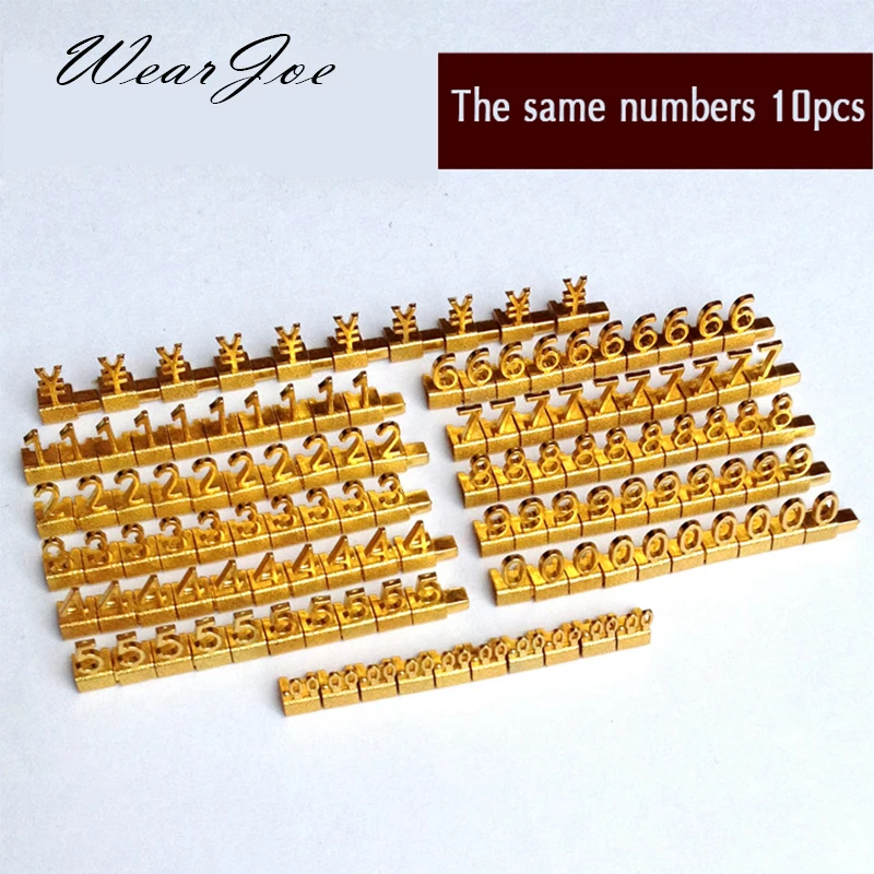 10pcs Same Adjustable Number Price Display Counter Stand Tag Label for Jewelry Phone Retail Shop Combined Numberal Cube Sign