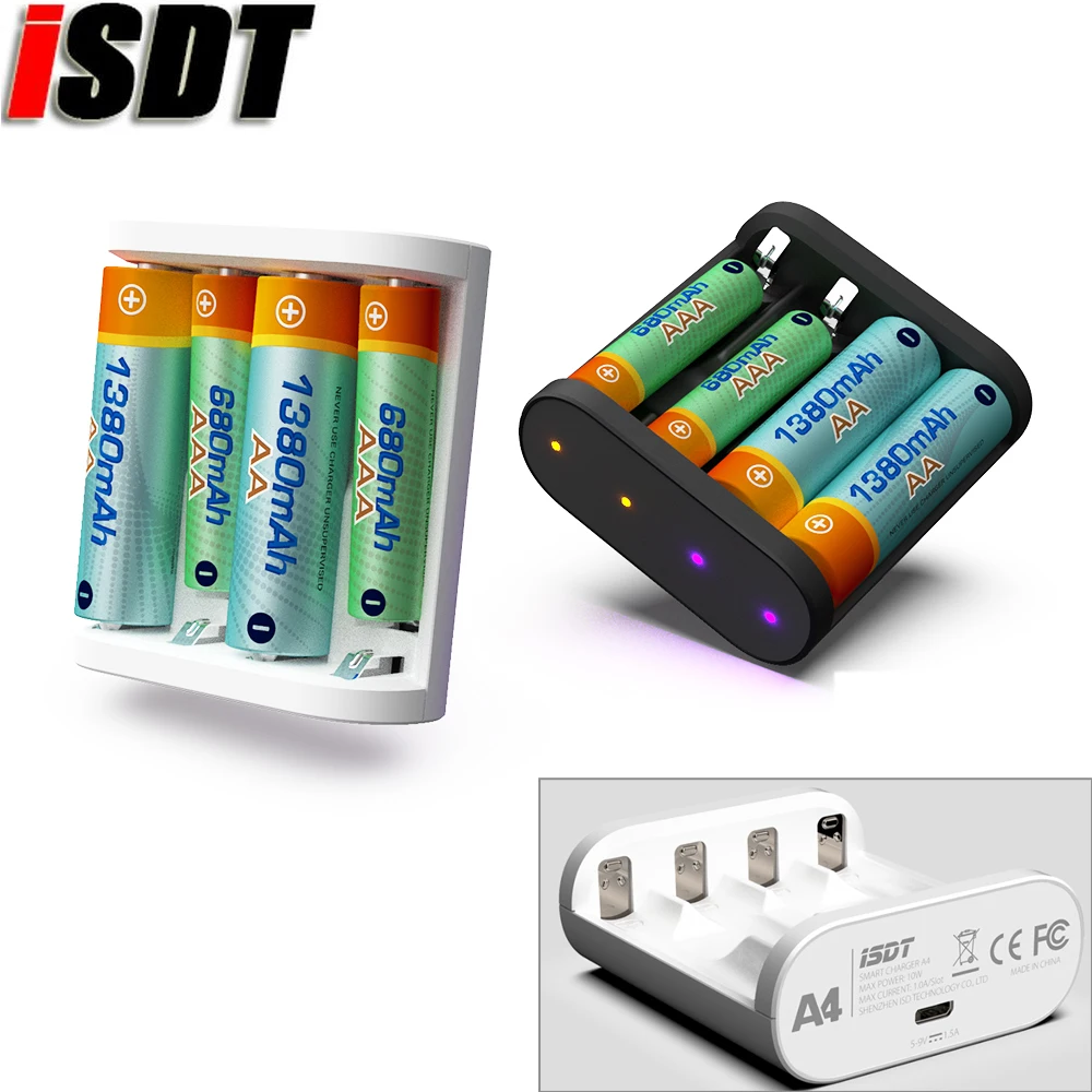 ISDT A4 10W 1.5A AA AAA Battery Charger DC Smart Battery Charger Unit For 10500 12500 Battery