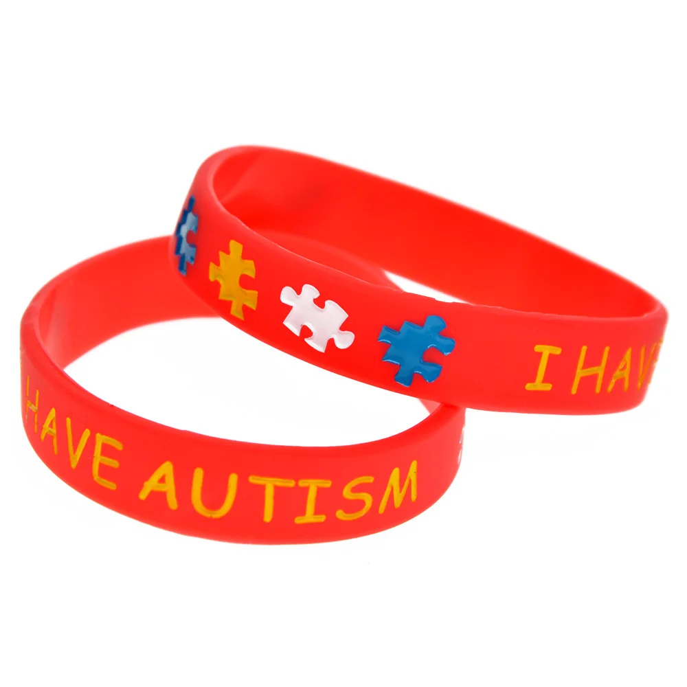 1 Stück/4 Stück, Armband aus Silikon für Menschen mit Autismus, medizinisches Gummiarmband, kleine Größe, unisex. – Detail 5