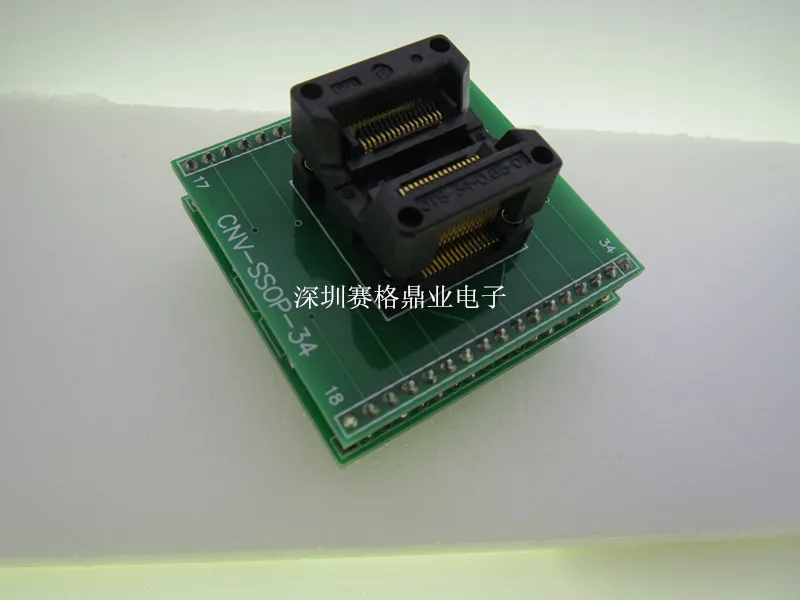 

SSOP34 OTS-34-0.65-01 Burn-in Socket gold plating IC testing seat Test Socket test bench