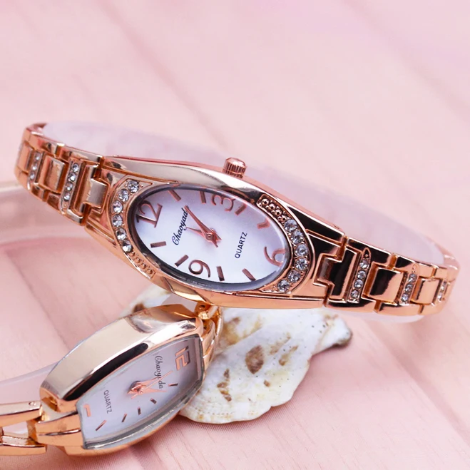 2024 stainless steel strap women luxury fanshion watch rose gold dress diamond female casual clock lover\'s bracelet watch