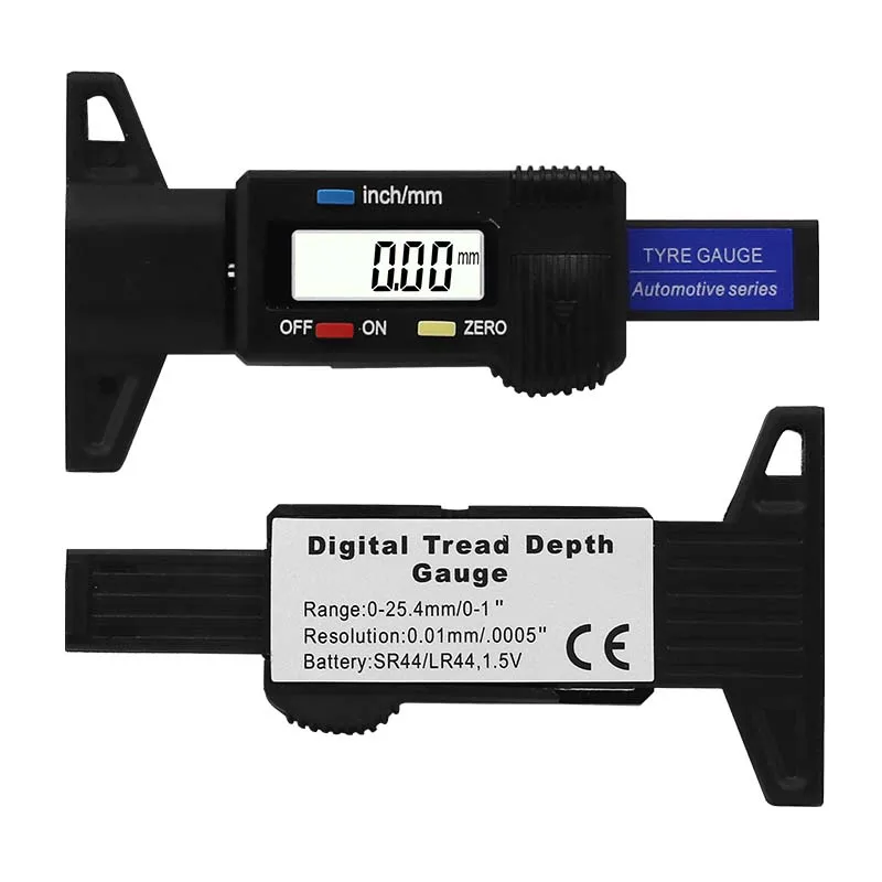 Digital Tread Brake Pad Shoe Car Tyre Gauge Depth Tester Precision Measuring Caliper Tool