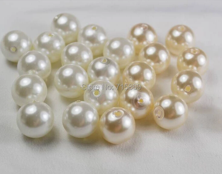 Free Ship 2000pcs 8mm Cream White Glass Pearls High Quality Glass Pearls Beads