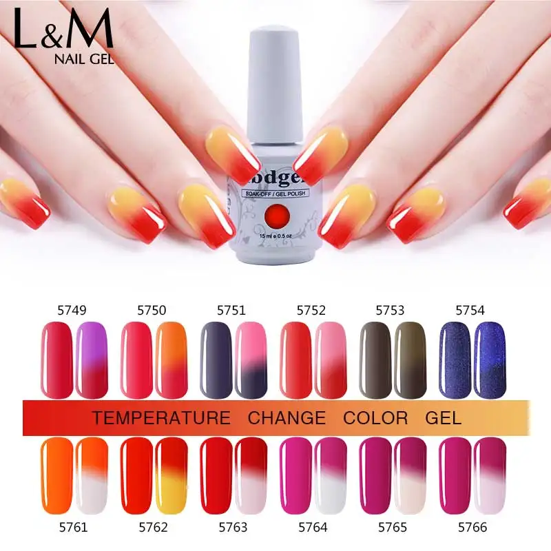 

1 pcs ibdgel Temperature Changing Color soak off via LED UV Gel Nail Polish Nail Art LED Gel Varnish for manicure