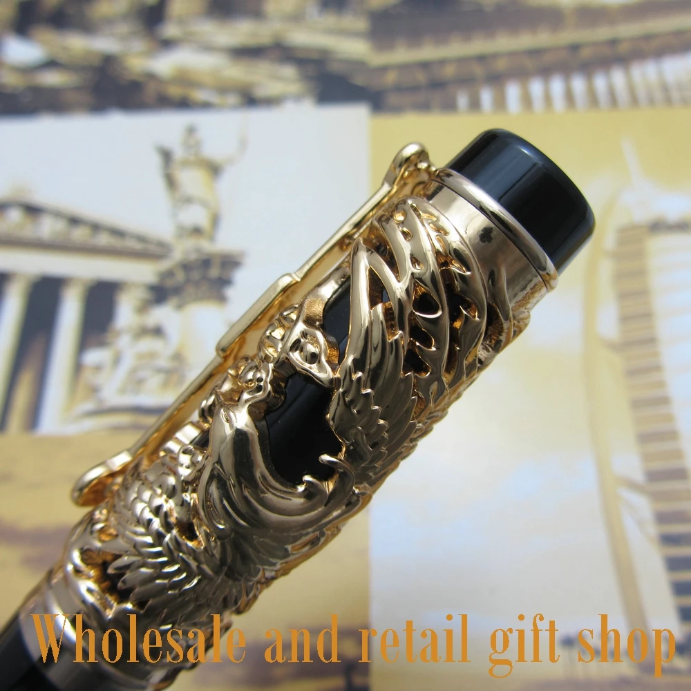 Jinhao Dragon Phoenix Heavy Gold Chinese Classical Luck Clip Fountain Pen