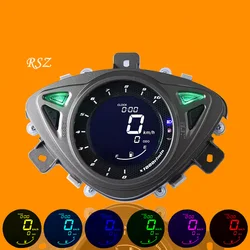 Motorcycle 7 Colors LCD Digital Speedometer Odometer Backlight For Yamaha 100RSZ