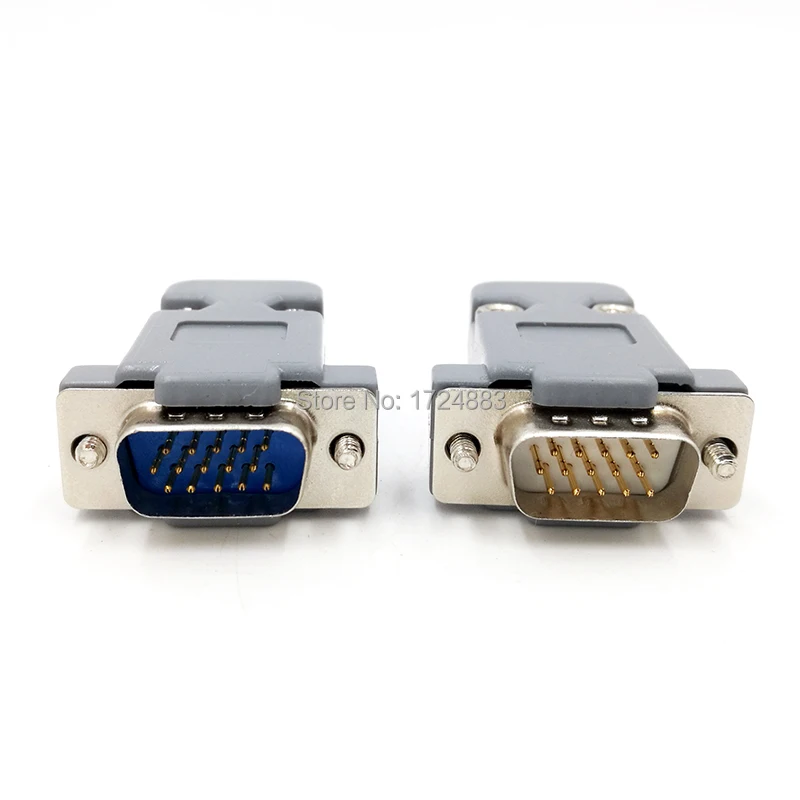 DB15 connector VGA Plug D type 15 pin hole port socket adapter female&Male Screw installation + shell DP15