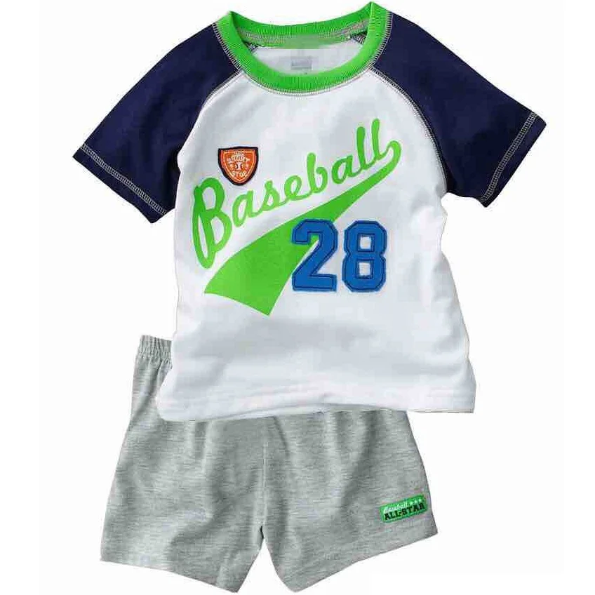 2021 Newest Baby Boy Clothes Suits 100% Cotton Children T-Shirts Shorts Pants 2 3 4 5 6 7 Years Sleeved Tee Shirts Panties 2pcs