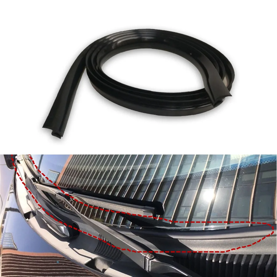 Universal 1.7M Rubber Sealed Strips Trim installed under Front windshield wiper Plastic Panel For Auto Car Ageing