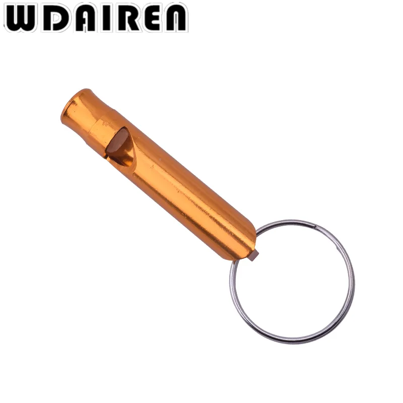 5Pcs/lot Mini Aluminum Alloy Whistle Keyring Keychain For Outdoor Emergency Survival Safety Sport Camping Hunting Random Color