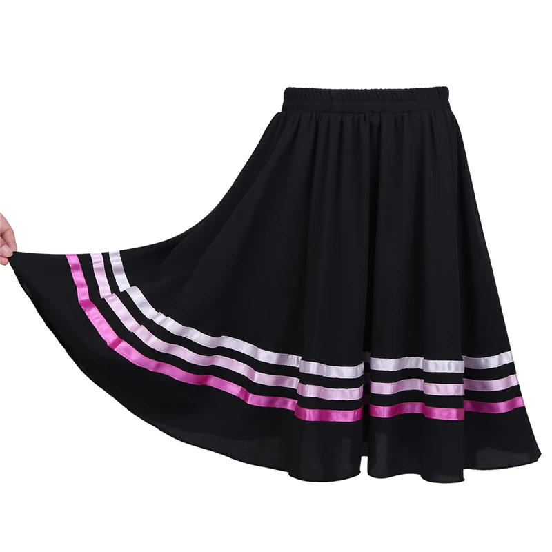 Ballet character skirt Teen Girls High Waist Long Maxi Full Circle Skirt for Performance Celebration of Spirit Praise Dance Wear