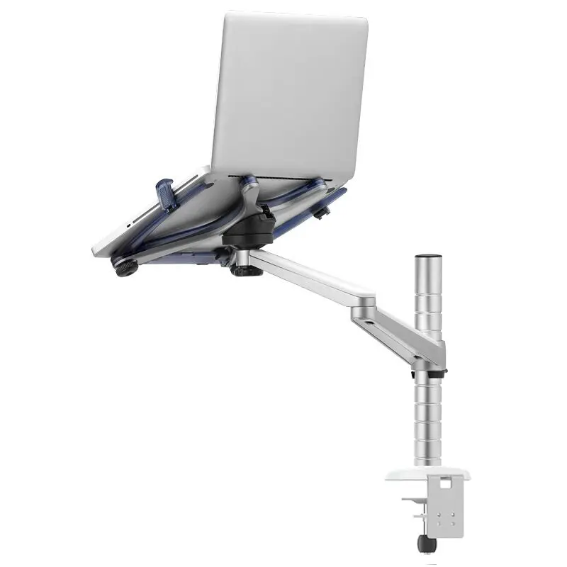 OA-1S 360 Rotation Aluminum Alloy 2 in 1 Tablet PC Holder and Laptop Stand Holder Dual Arm Office Desktop Lapdesk Bracket