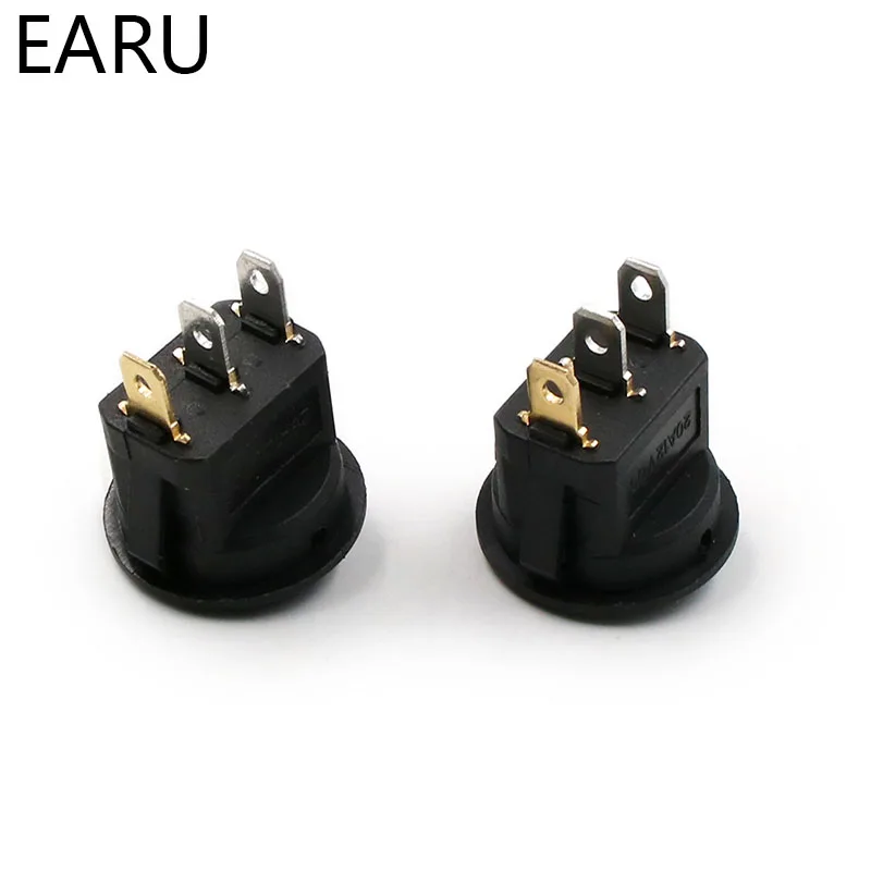 Auto Malaikat Mata Dot Lampu 2.4 CM Mobil Auto Perahu Round Rocker On/Off SPST Switch 12 V Biru merah Hijau Kuning Toggle Rocker Switch AU