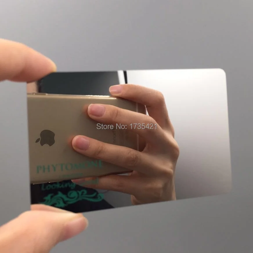 

mirror polished 304 steel stainless business metal cards