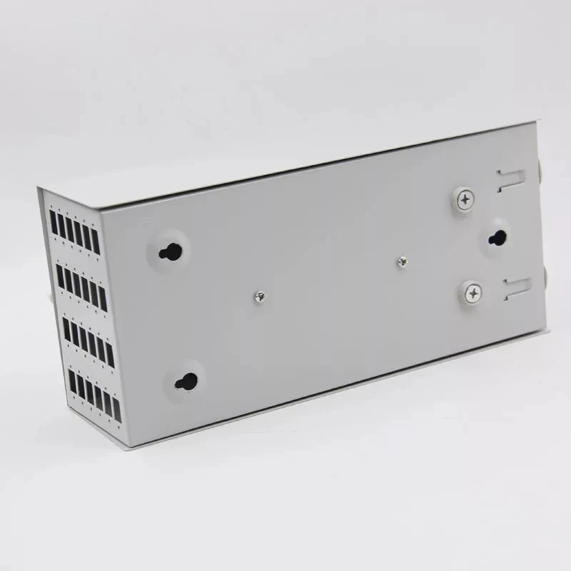 SC blank terminal box 24 cores FTTH SPCC 24 ports LC DX fiber optic patch panel FTTX distribution  box Beige ELINK thickened