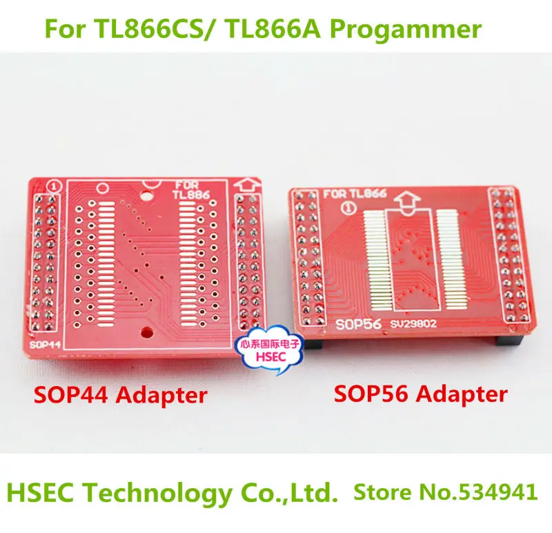 SOP44 simple Adapter+SOP56 simple adapter/ PSOP44+ PSOP56 socket forTL866A TL886CS TL866II PLUSprogrammer 2pcs/lot