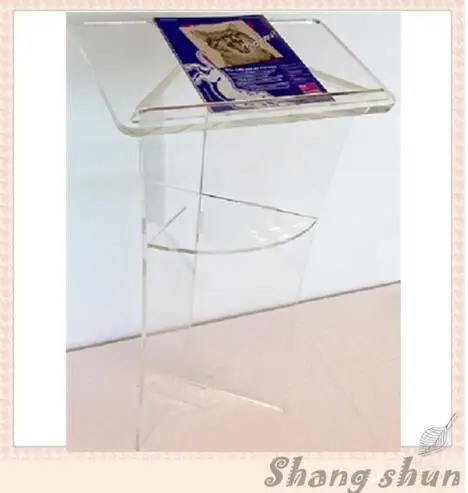 

Free Shipping logo customize Elegant Acrylic Podium Acrylic Rostrum Plexiglass Lectern Podium Church Pulpit