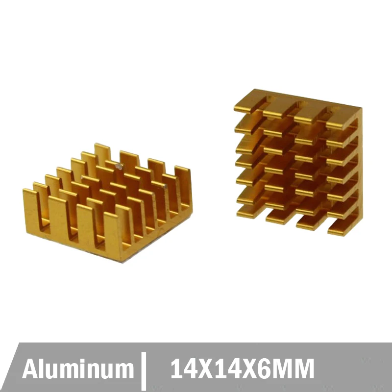 

500PCS 14x14x6mm Golden Heatsink Aluminum Chip VGA RAM LED IC electronic radiator cooler cooling comes with 3M Tape