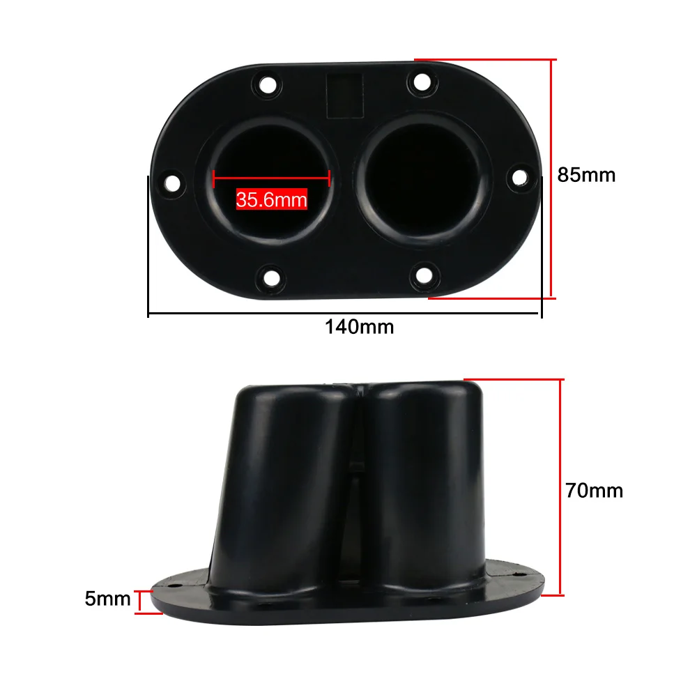 GHXAMP 더블 홀 무대 스피커 스탠드, 하단 아이 ABS 플라스틱 브래킷 시트, 두꺼운 전문 무대 스피커 액세서리, 1 개