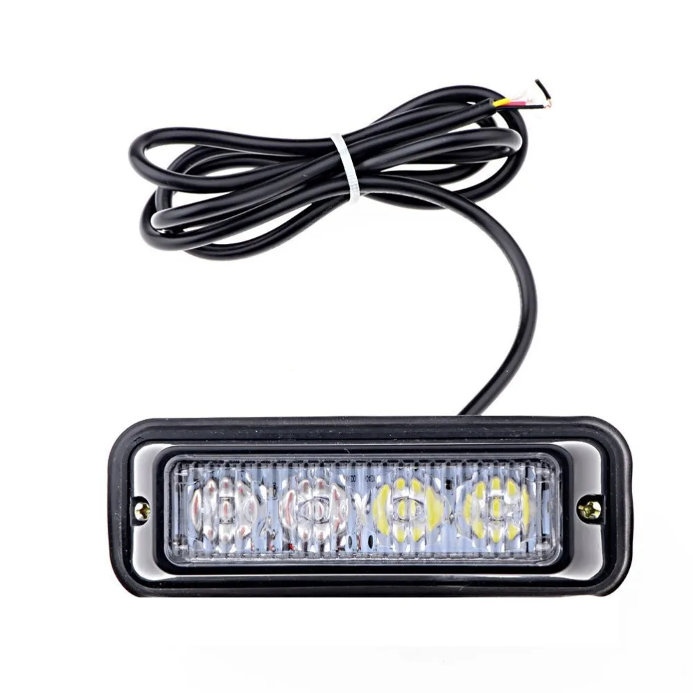 4 colors 4W 4LED Warning Grille Hazard Emergency Beacon Flash Strobe Signal Light caution light