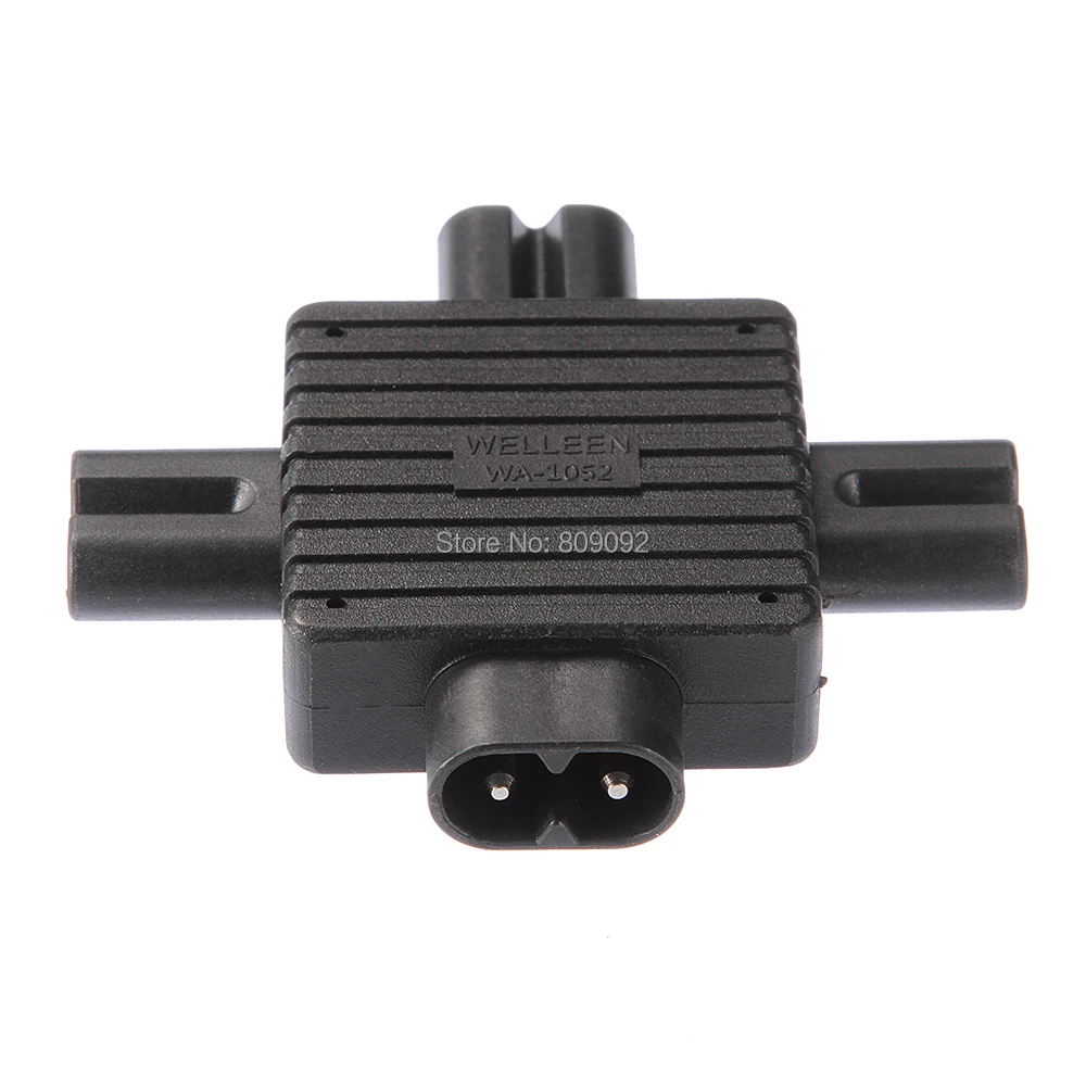IEC320 Figure 8 C8 2-pin Male to 3x Female C7 Splitter Power Adapter Connecter 1 in 3 Out for Laptop Printer Notebook