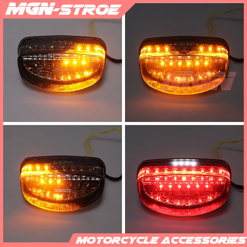 Motorcycle LED Rear Turn Signal Tail Stop Light Lamps Integrated For CBR1100XX CBR 1100 XX Hornet 250 600 1997 1998 97 98 4 orde