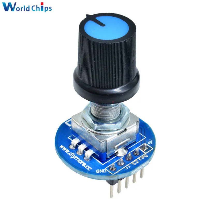 5pcs/lot diymore Rotary Encoder Module 5V Brick Sensor Development Round Audio Rotating Potentiometer Knob Cap for Arduino