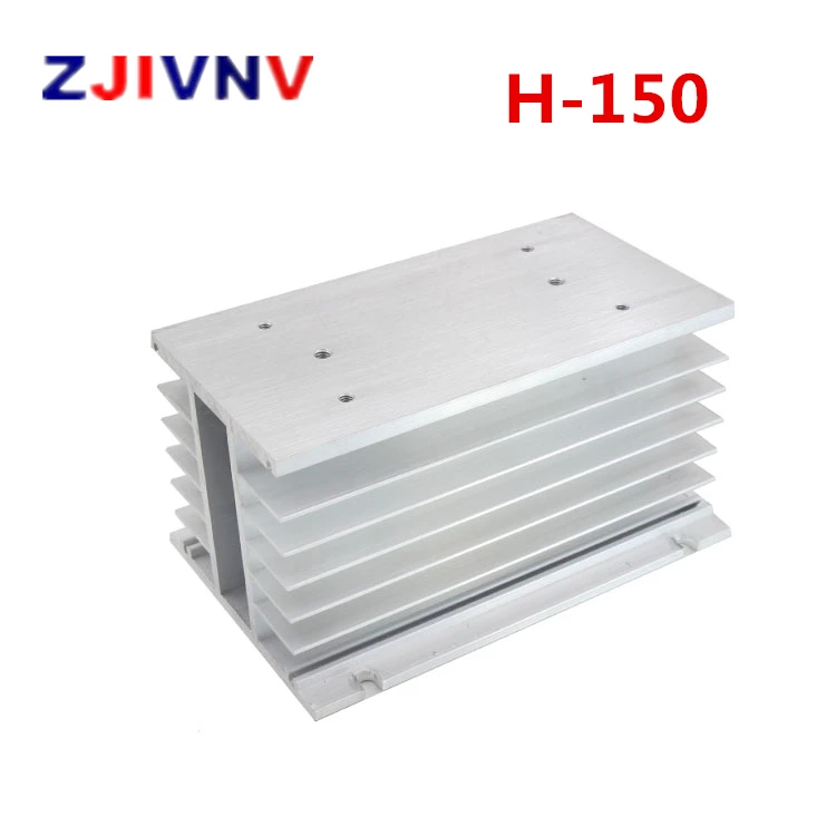 150*100*80 mm 80A three phase solid state relay SSR aluminum heat sink radiator h-150 sliver color and black color