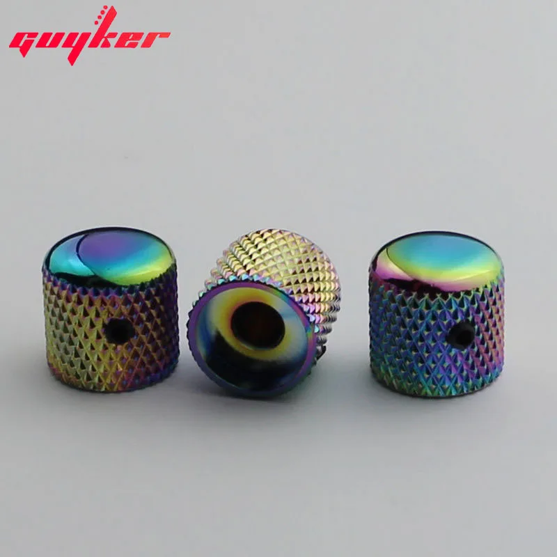 Dome Metal Chameleon Rainbow Knob For Electric Guitar Bass