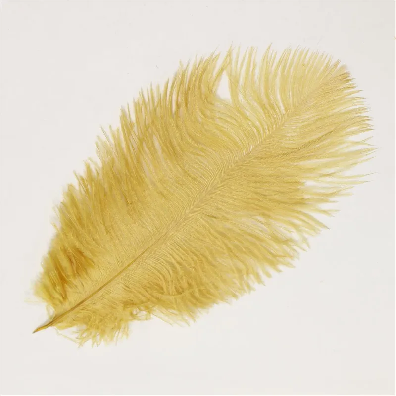 14-16inch/35-40cm ostrich feather gold color fluffy ostrich plumage jewelry accessories wedding decoration DIY costumes headwear