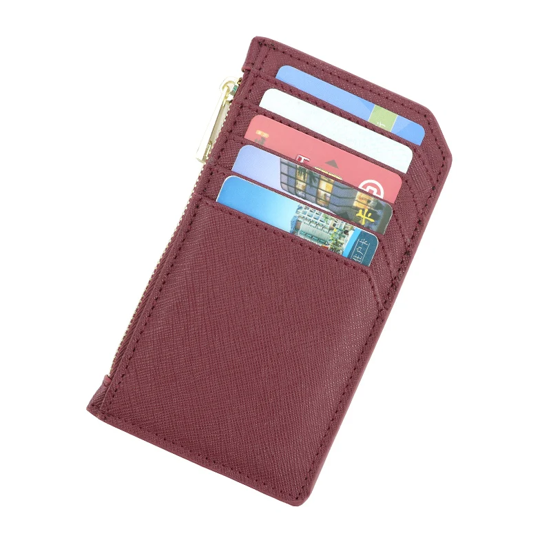 Nuova moda personalizzata lettere iniziali Multi tasche porta carte di credito in pelle portafoglio sottile porta carte d\'identità porta carte di