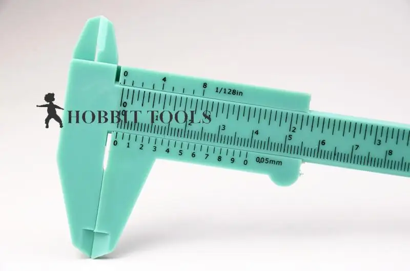 100pcs 0-150mm Plastic Vernier Caliper Resolution 1mm Student Experiment Measuring Tool Pearl Jewelry