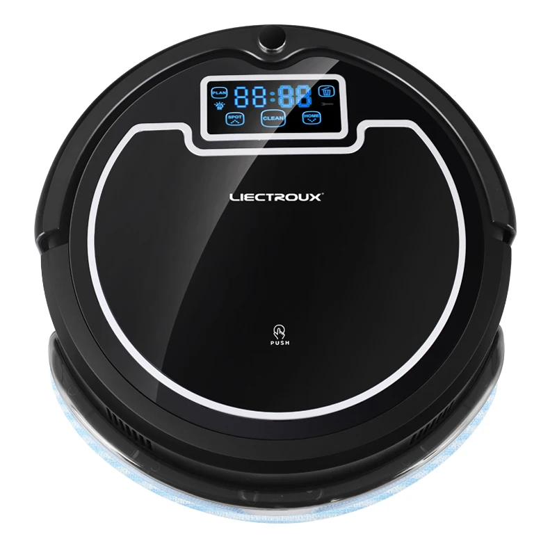 LIECTROUX B2005PLUS Robot Vacuum Cleaner with Wet/Dry Big Mop Water Tank, Time Schedule, Auto Smart Recharge Clean Aspirator