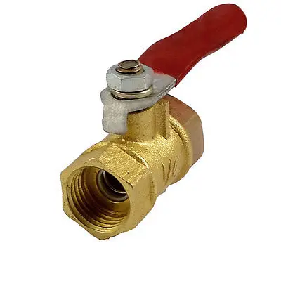 

Red Lever Handle Full Port 12mm Female Thread Ball Valve Pair for Air Compressor 2pcs