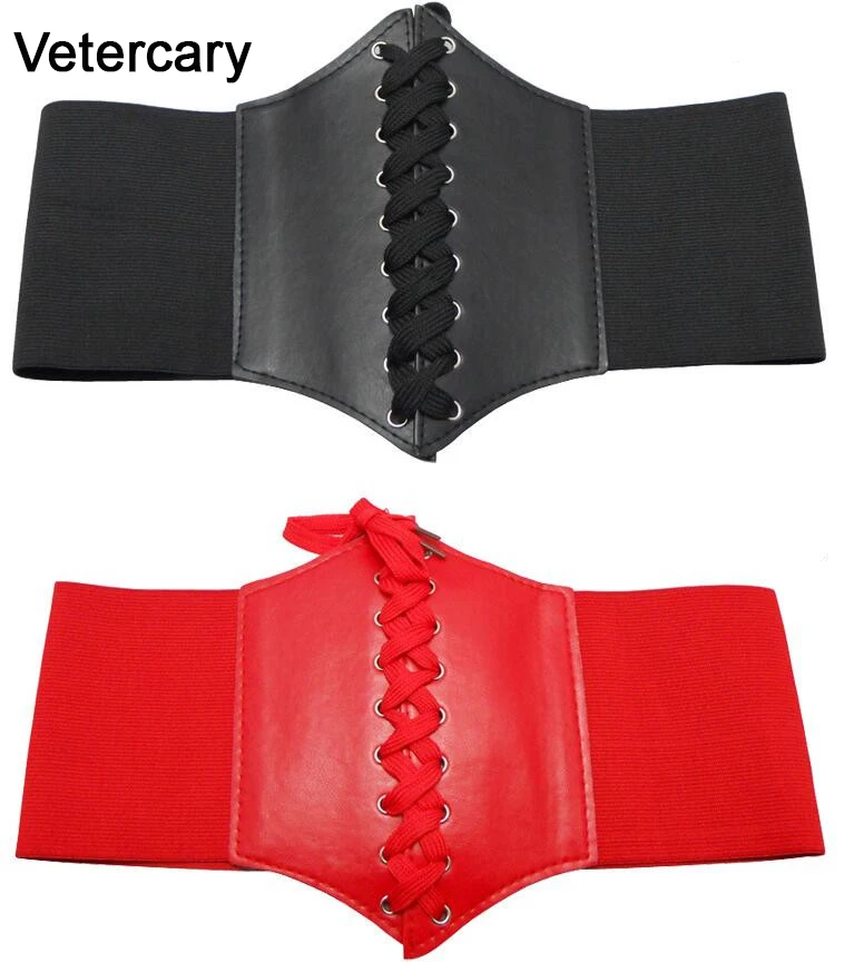 

wide belt Knitted elastic strap for women Cummerbunds fashion waistbands decoration clothing waistband Corset Bodycon Slim black