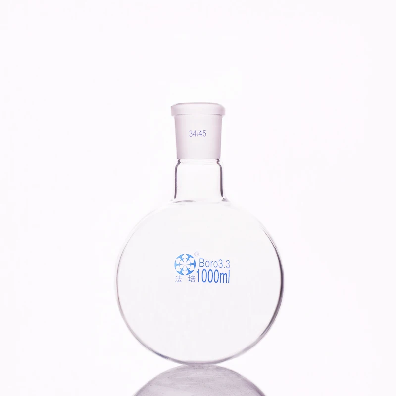 

Single standard mouth round-bottomed flask,Capacity 1000ml and joint 34/45,Single neck round flask