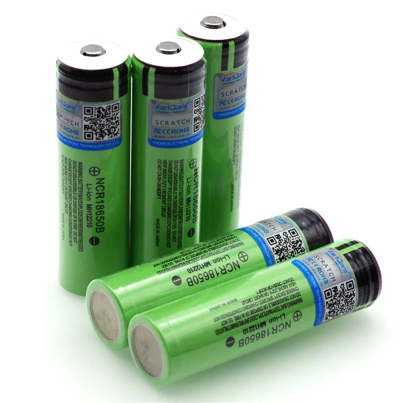 VariCore 18650 3400mAh Battery NCR18650B With Original 3.7V Suitable for Flashlights Plus Pointed no Protection