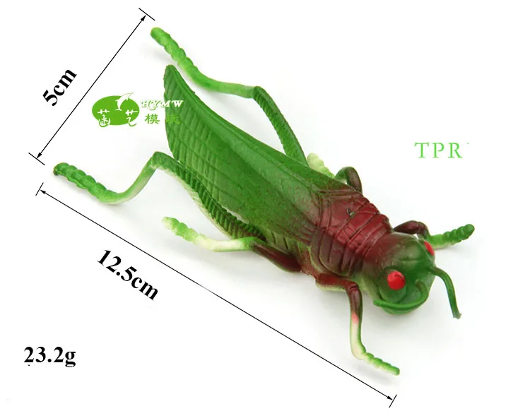 4PCS/ A LOT Locust Grasshopper  Insect  Model  Toys Soft TPR Material  Tricky Early AIDS Film Props