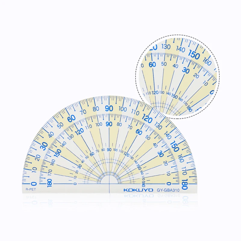 Japan KOKUYO Student Ruler Stationery Protractor Triangular Ruler GY-GBA110 for School Office