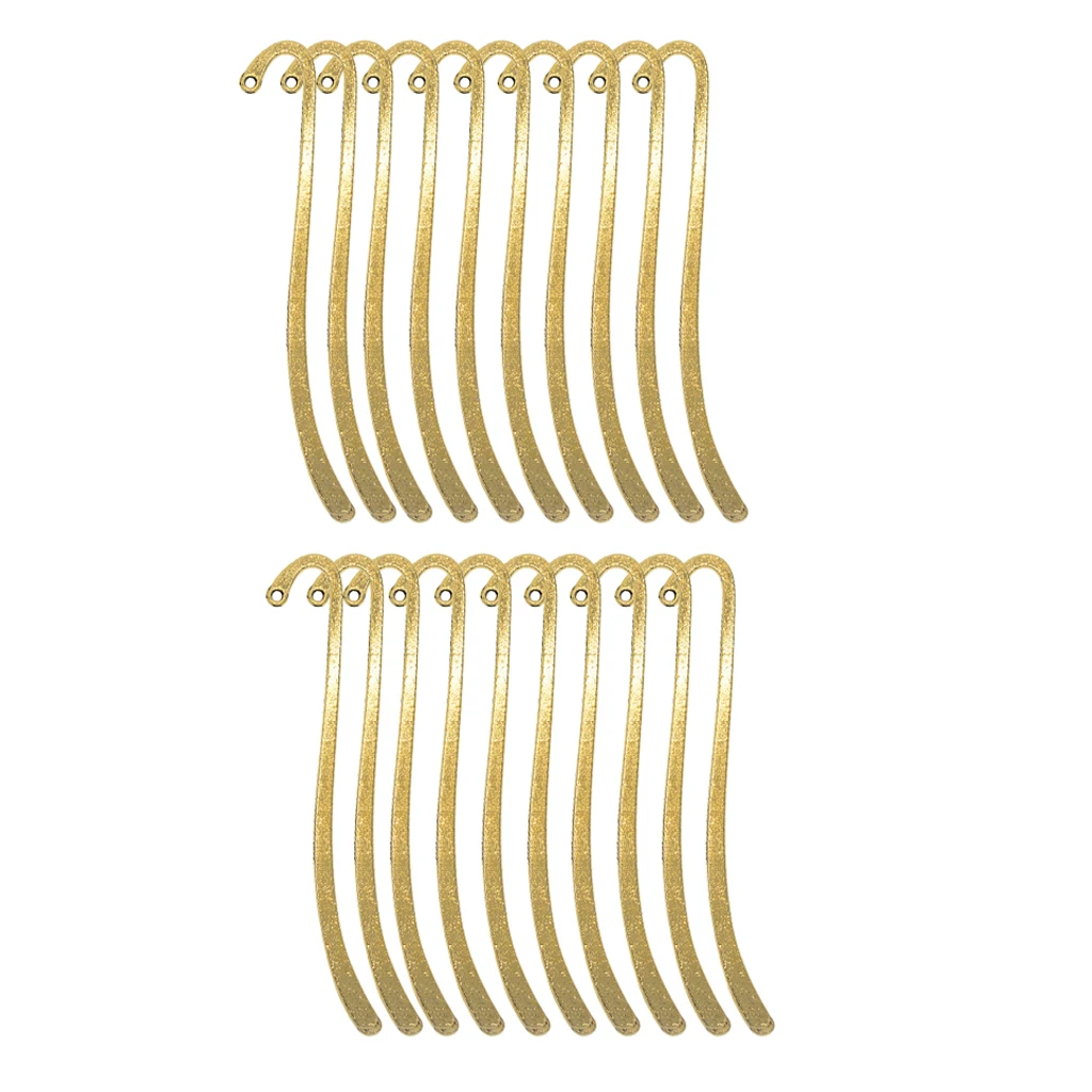 20pcs Retro Beading Metal Bookmark Book Marker Stationery Label DIY Jewelry Making Accessories