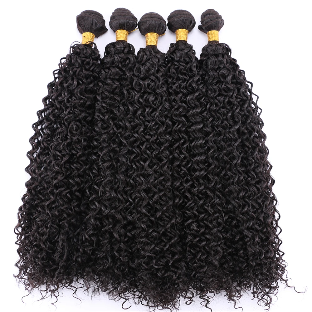 Synthetic kinky curly Hair Weave 100% heat resistant hair bundles 100g/pack Hair Extensions for women