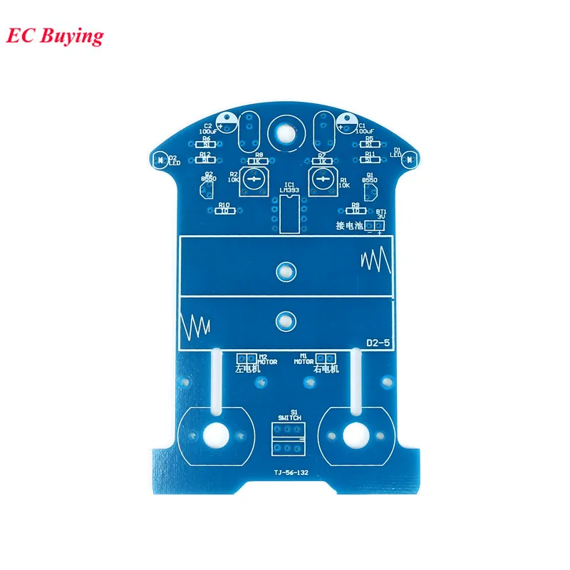 1Pcs D2-5 Intelligent Tracking Line Car DIY Kit TT Motor Electronic Assembly Smart Automobile Part Car Electronic Diy Kit