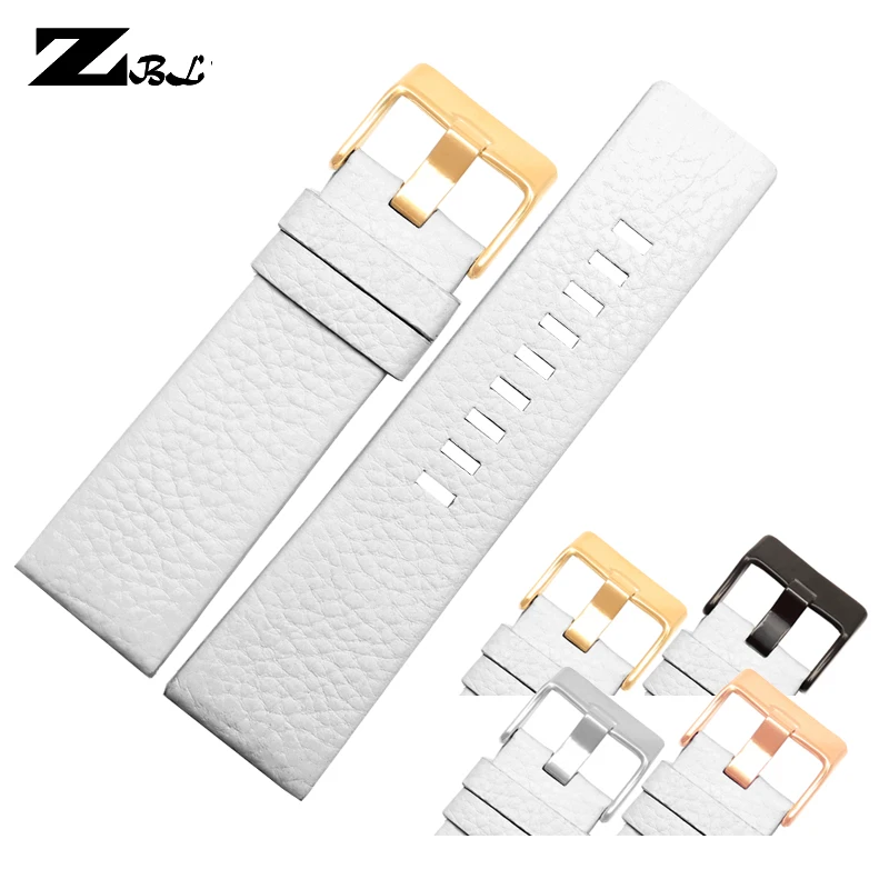 Genuine leather strap watchband 24 26 28 30mm Litchi grain Watch band Soft comfortable DZ4323 1657 4343 watch bracelet for Diese