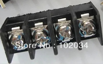 100PCS KF7.62-4P Black KF7.62 4Pin 7.62mm Straight Pin Barrier Terminal Block  ROHS