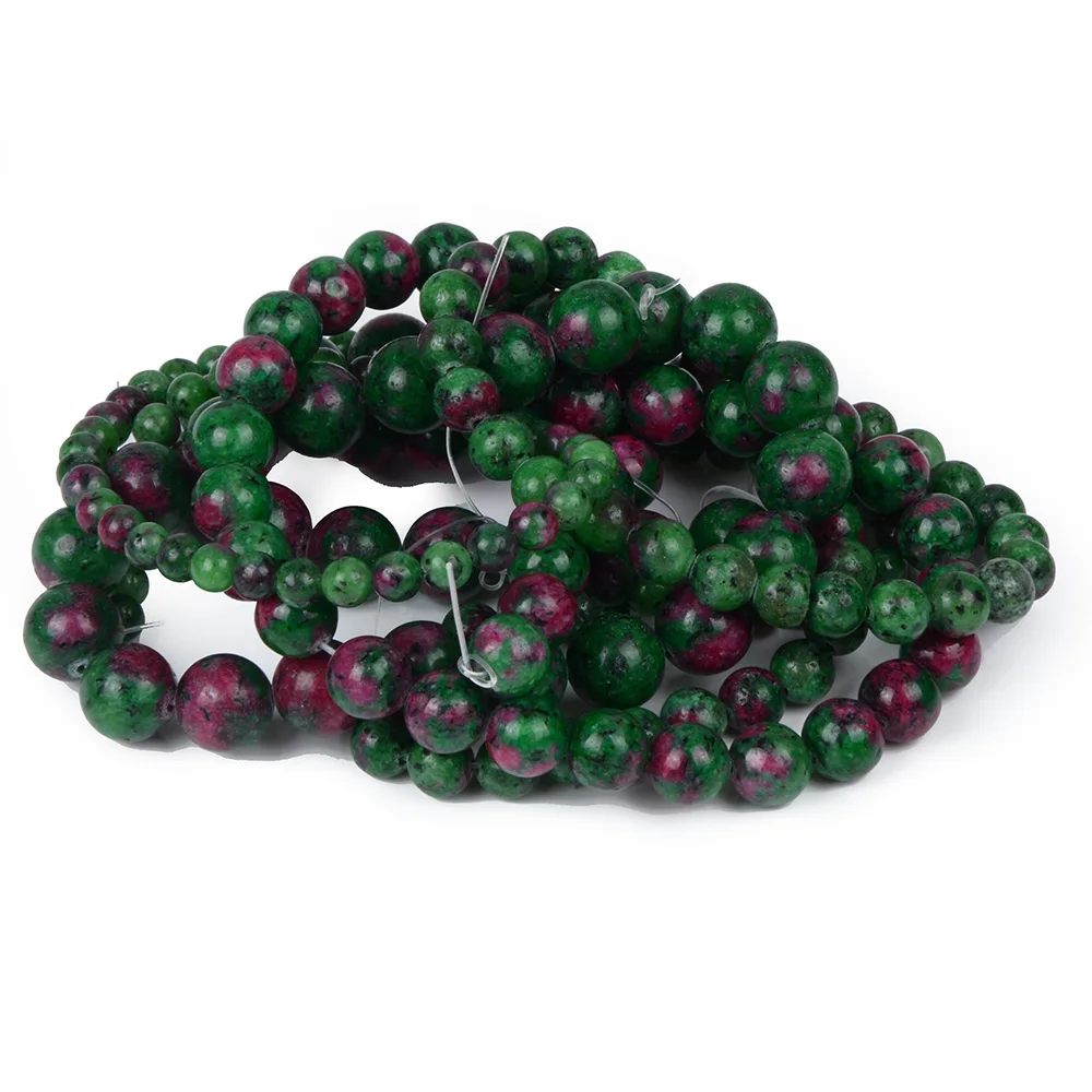 Epidote Malachite Agat Beads Women Jewelry Fashion Making Beads 4 6 8 10 12mm